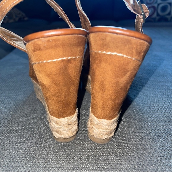 Trash Women's Brown Leather Open Toe Heels Shoes 7 1/2 - Picture 4 of 7